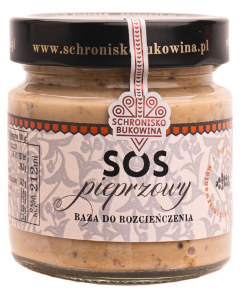 Sauce au poivre, 212 ml - Refuge de Bukowina Image du produit 
