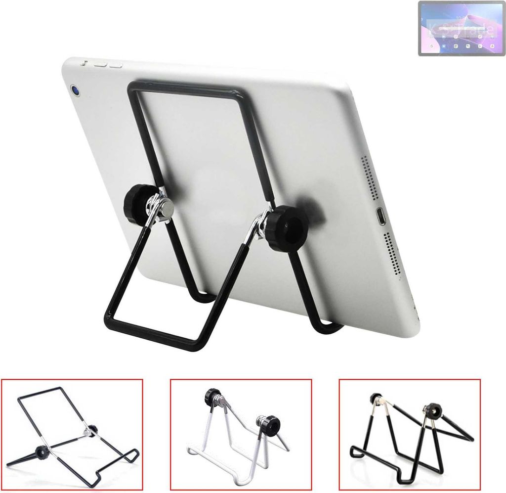 K-S-Trade Tablet-Ständer Tablet-Halterung Tablet-Aufsteller kompatibel mit Lenovo Tab M10 Plus (3rd Gen) Wi-Fi G80 faltbarer Tischständer Tablet
