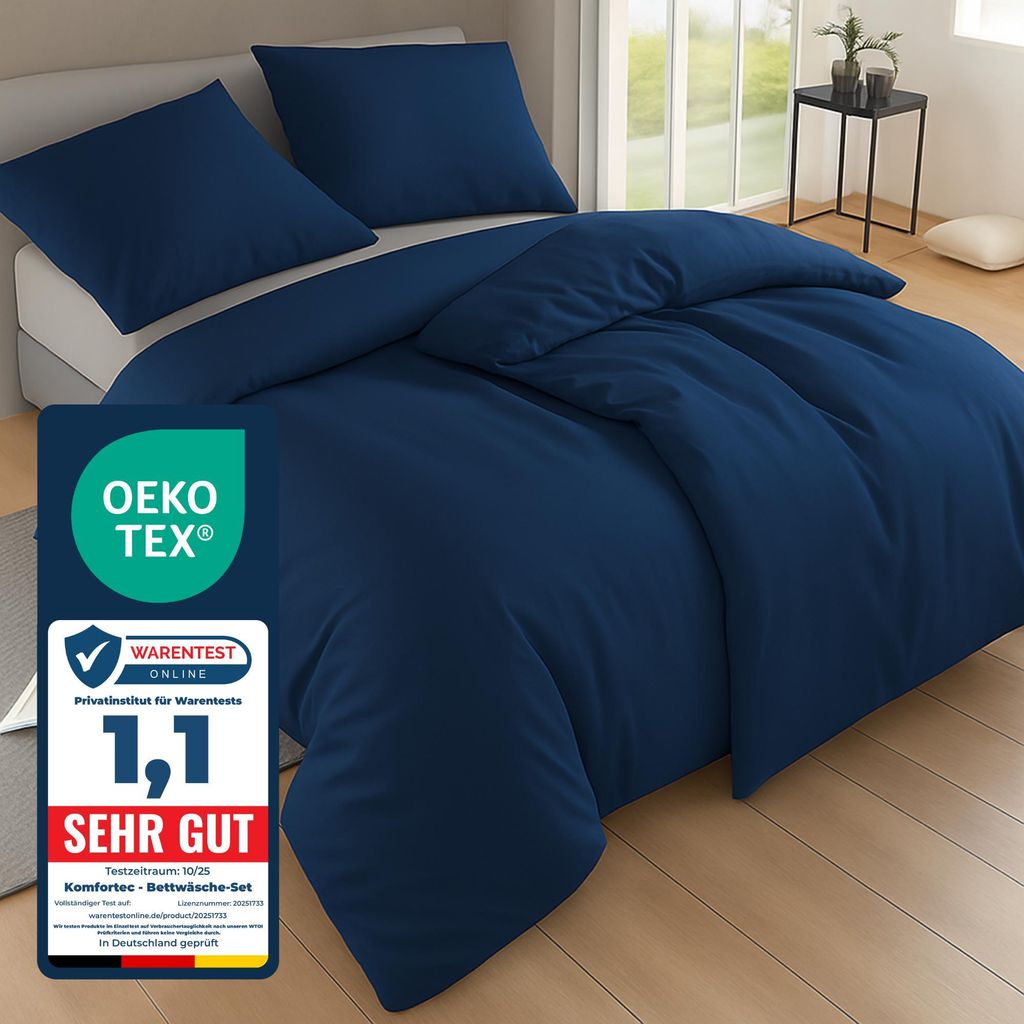 Komfortec Bettwäsche 155x220 4teilig Bettwäsche-Sets 2 Produktbild 