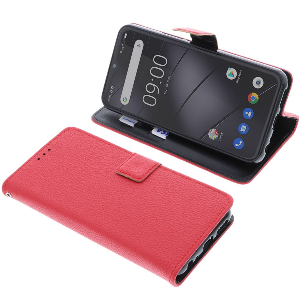 foto-kontor Tasche kompatibel mit Gigaset GS5 Book Style rot Schutz Hülle Buch