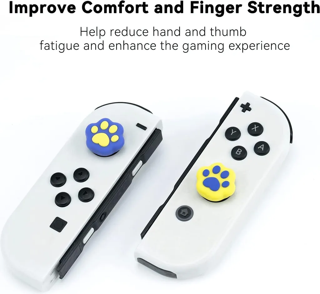 Caches pour boutons Nintendo Switch Lite OLED, silicone pattes de chat x4 - 2