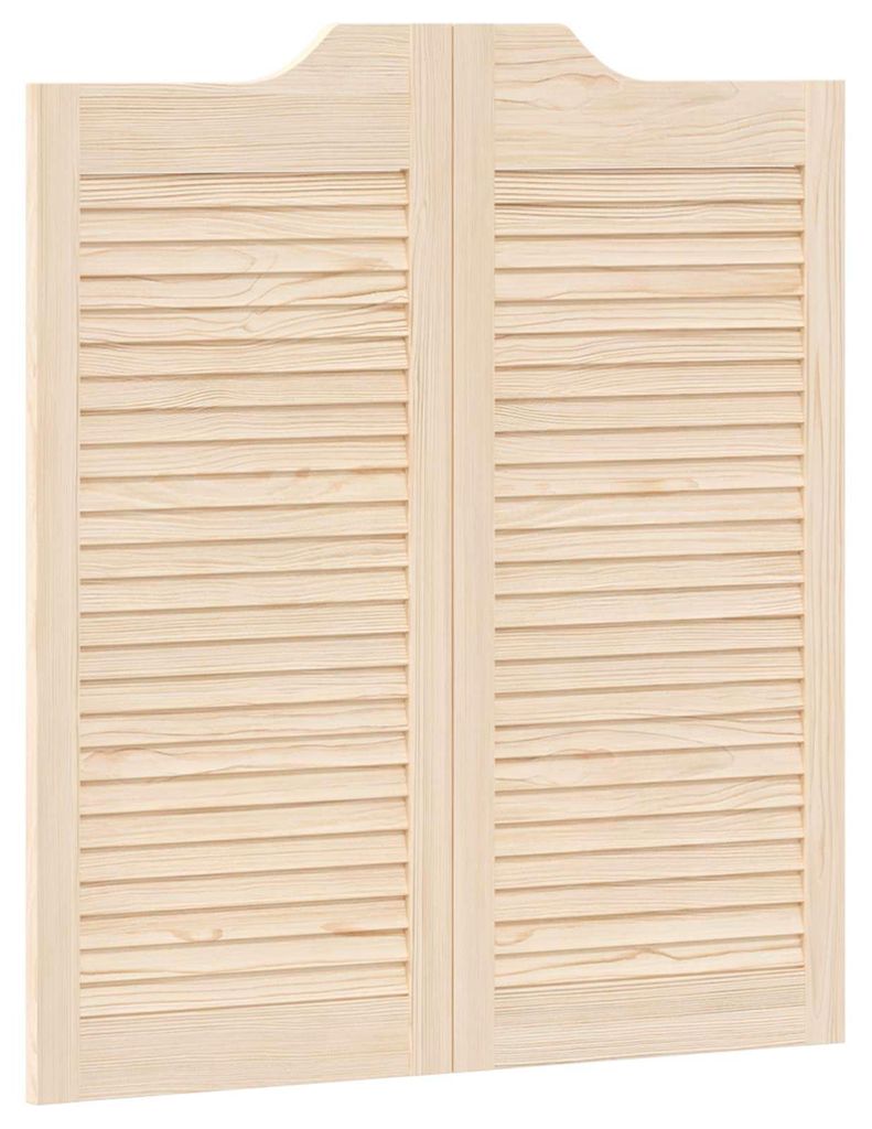 vidaXL Portes battantes Nature 90 x 40 cm Bois de pin Image du produit 