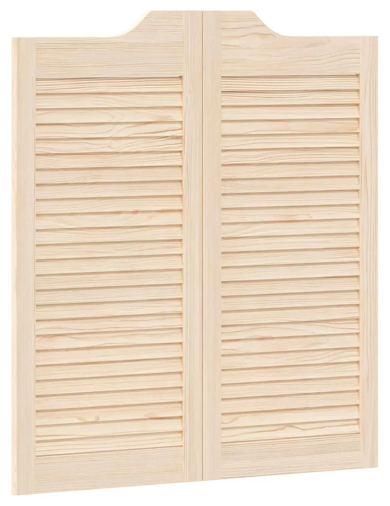 Porte de Saloon en Bois de Pin Naturel 90x40 cm - Paire de Portillons