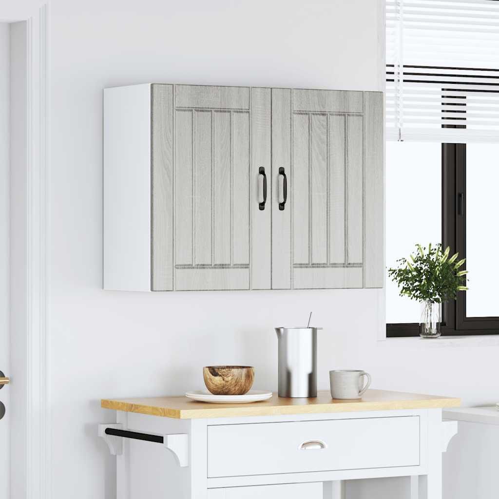 vidaXL Küchen-Hängeschrank Lucca Grau Sonoma Holzwerkstoff