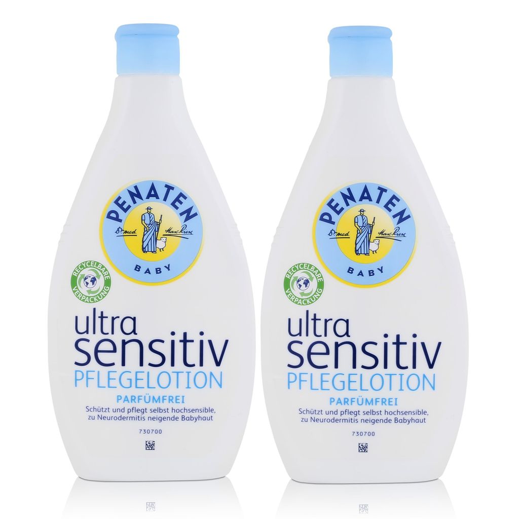 Penaten Baby ultra sensitiv Pflegelotion 400ml - Parfümfrei (2er Pack)
