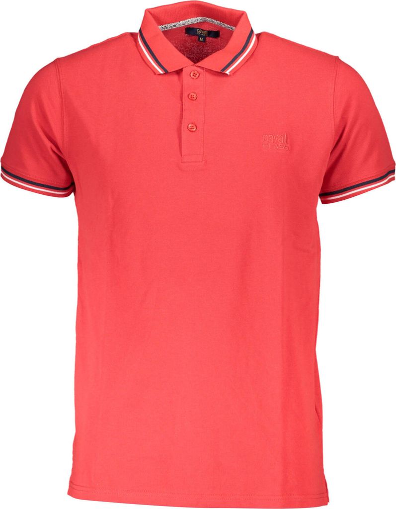 Cavalli Class Herren-T-Shirt mit Kragen Joukje rot XL