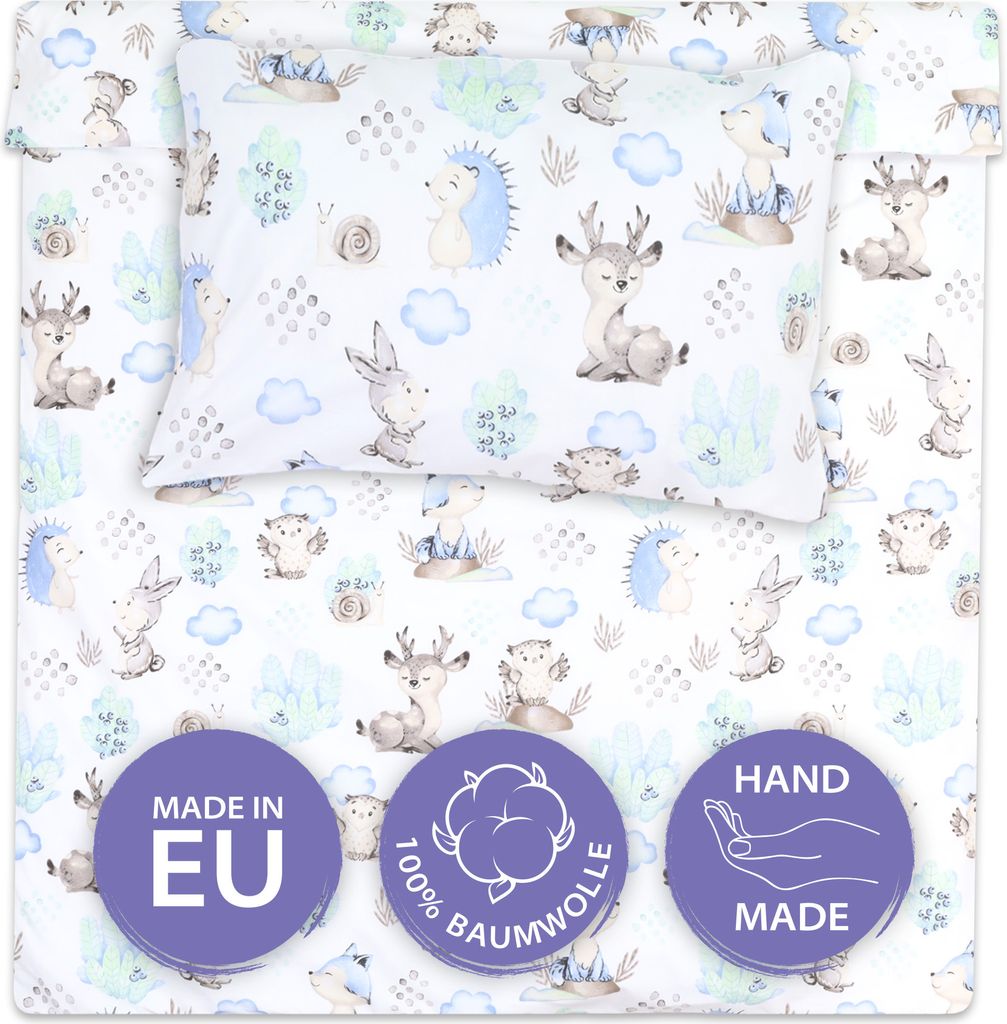 Baby Bettwäsche Set 90 x 120 cm - Kinderbettwäsche Produktbild 