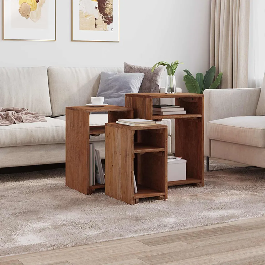 Table d'appoint robuste en bois massif pour éviter le désordre - 3x