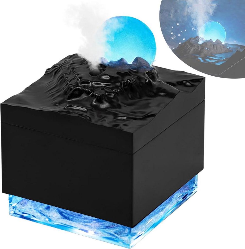 Desktop Mini Humidifier, 300ml, Nachtlicht, leiser Betrieb, 4/8h Timer, Schlafzimmer, Büro