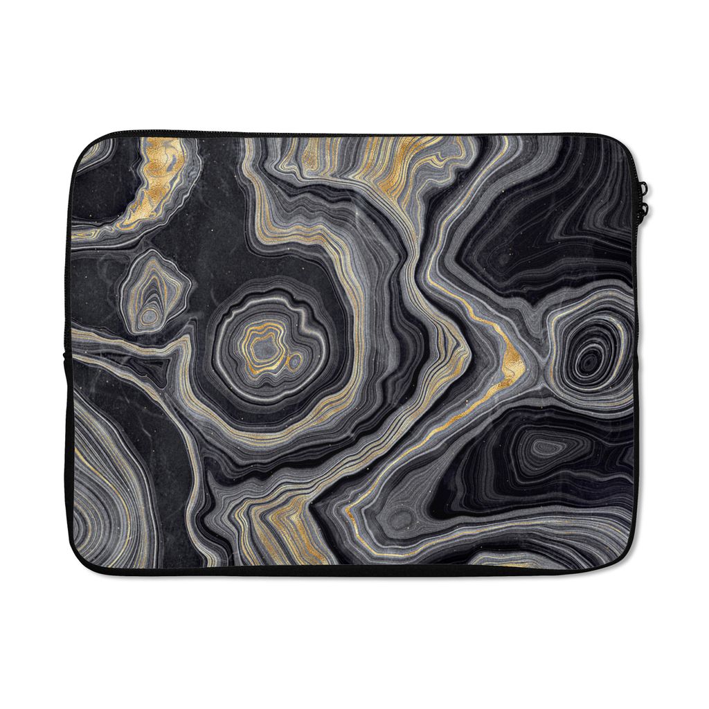 MuchoWow Laptop Hülle 17 Zoll Laptoptasche Edelsteine - Geode Stein - Achat - Zipper - Schutzabdeckung