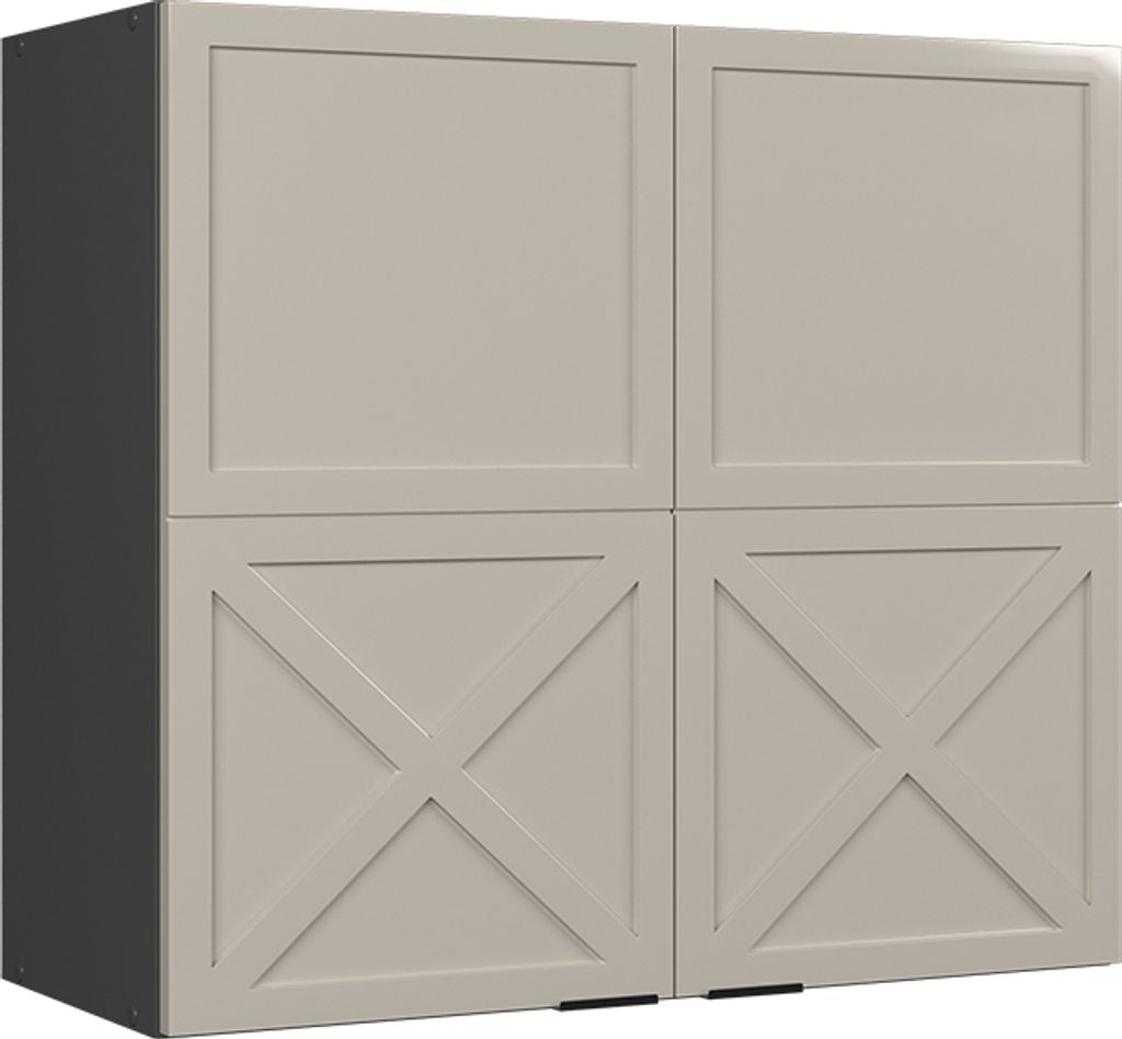 Küchenglasschrank Vicco Fame-Line GrauBeige 80 cm, Model 50281