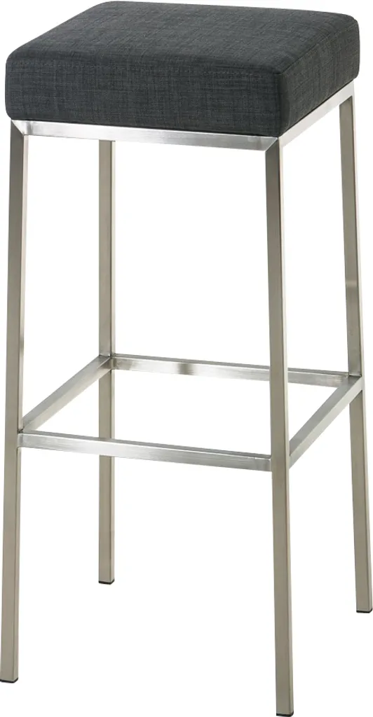 CLP Montreal Sgabello Bar Tessuto Grigio Acciaio Inox Professionale