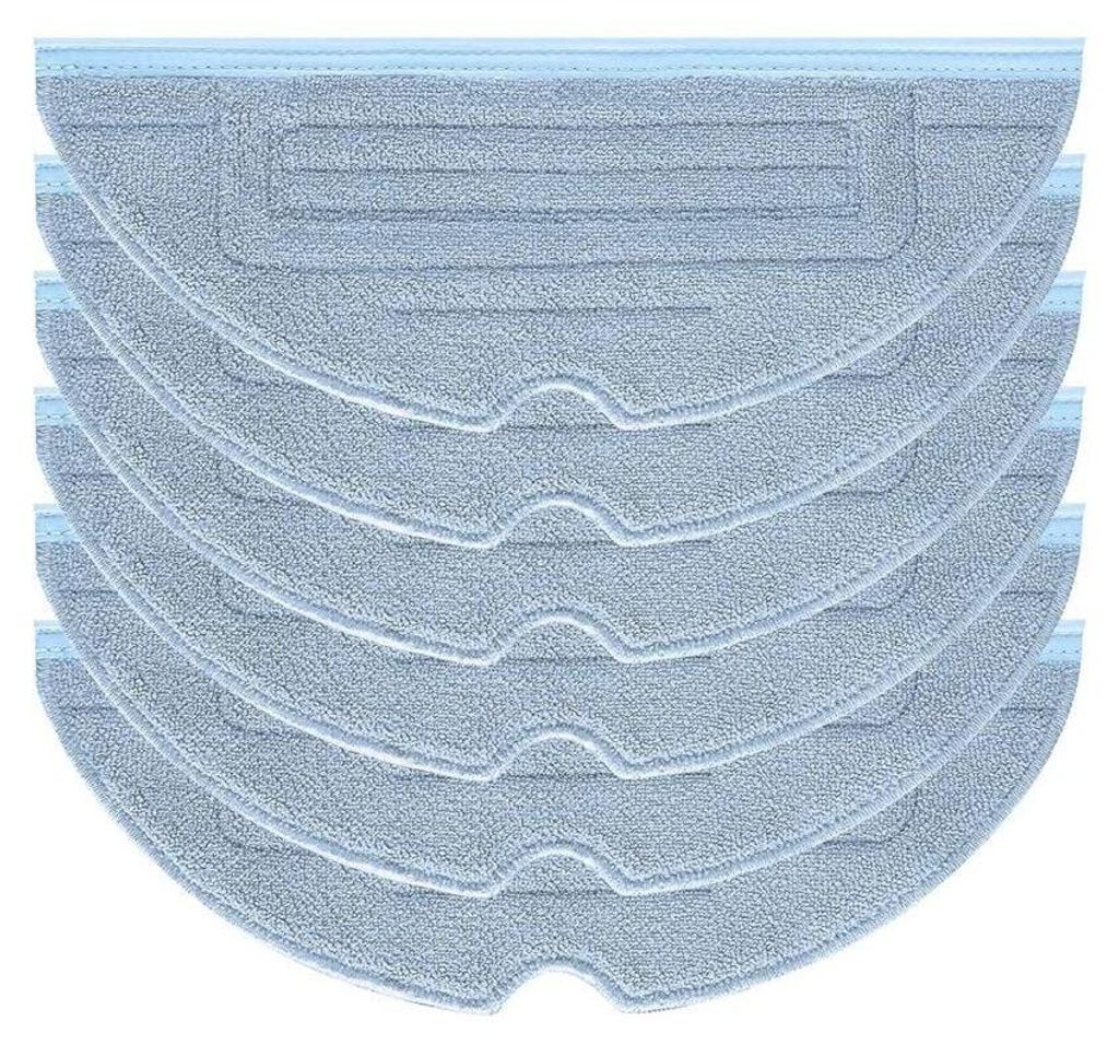 A stack of light gray mop cloths for a robot vacuum cleaner.