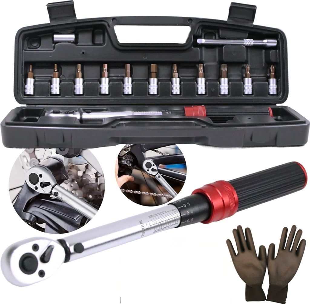 Mucola Drehmomentschlüssel Set 1/4" 72 Zähne 3-25Nm Ratschenkopf |±3% Fehlergenauigkeit