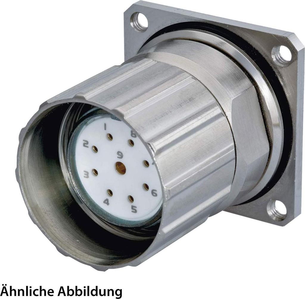 HUMMEL SET inkl. Kontakte M23 Signal Gerätesteckverbinder, Löteinsatz gerade Polzahl 6-pol., Buchse mit Rändelmutter