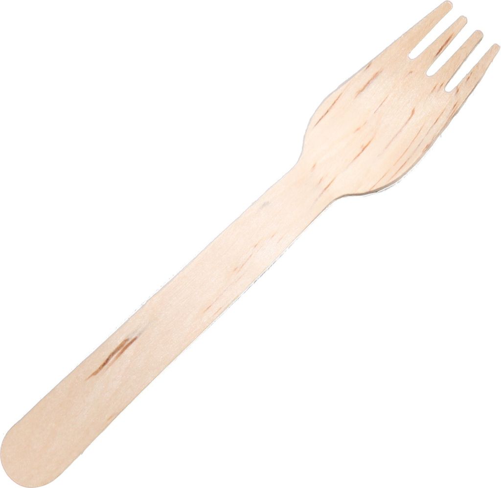 Holzgabel Einweggabel 16,5 cm, 100 Stück