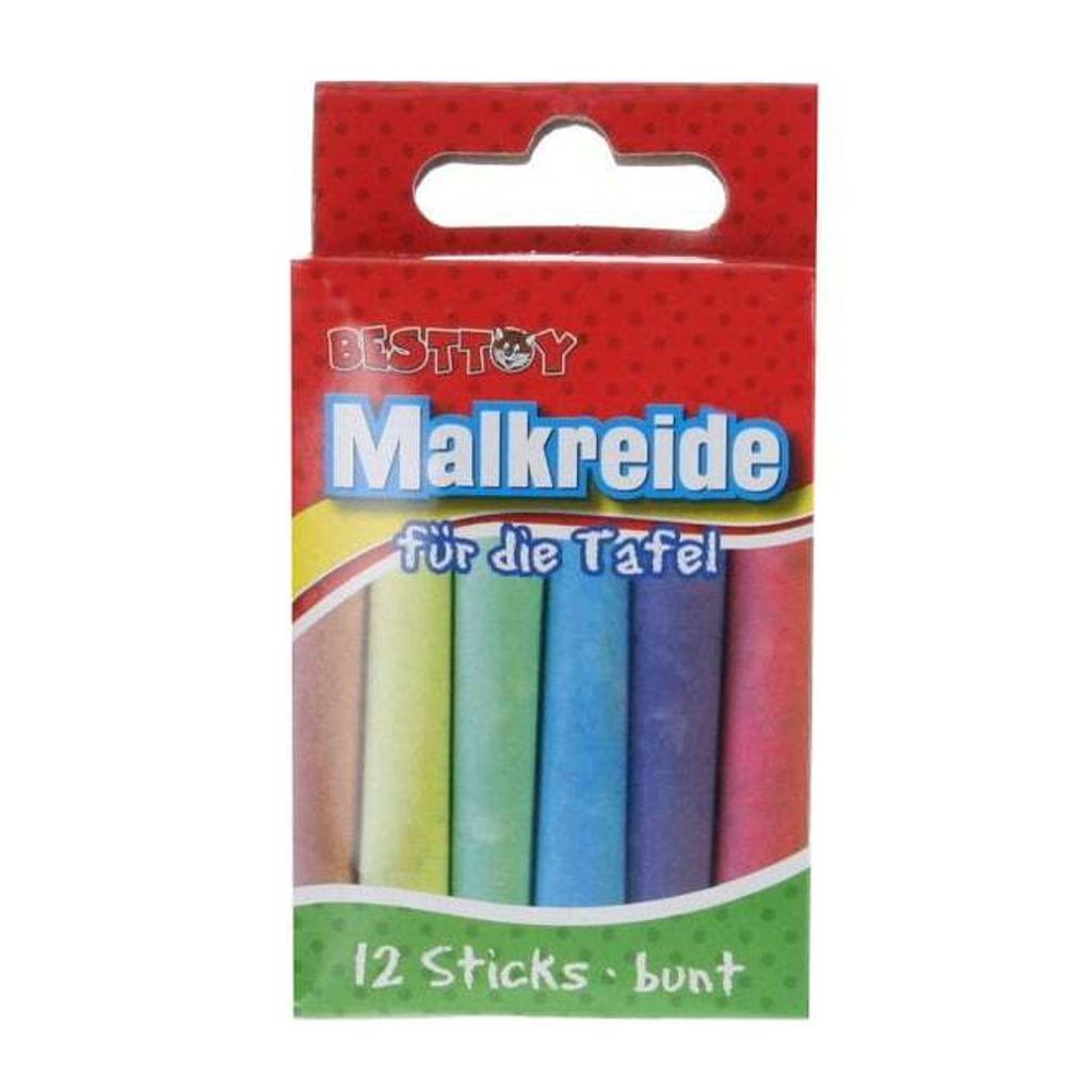 Tafelmalkreide - 12 Sticks - bunt Produktbild 