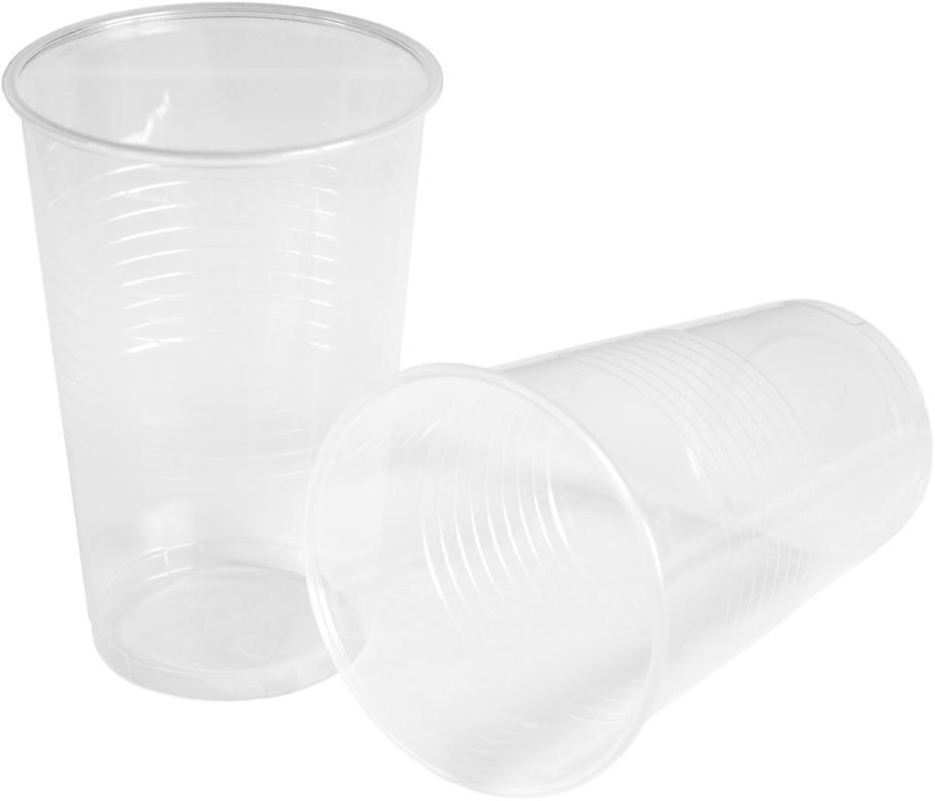 50 Becher Plastikbecher Kunststoff klar transparent, 0,3l, Produktbild 