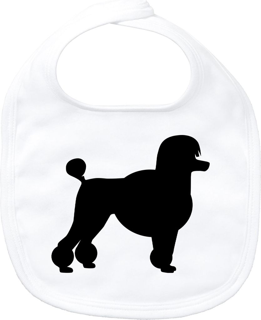 Huuraa Baby Lätzchen Pudel Silhouette Geschenk White Baumwolle Pudel Präsent