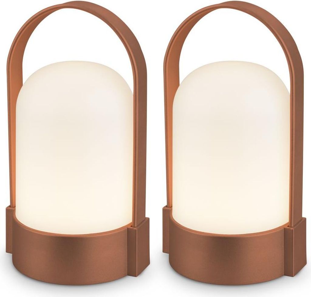 Set di 2 lampade da tavolo a LED ricaricabili lanterna Immagine del prodotto 