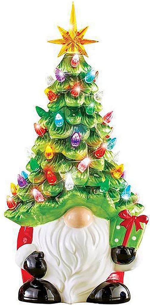 Harz Weihnachtsbaum exquisit leuchtend Gnom Keramik mit Farbton Licht fr die Heimdekoration