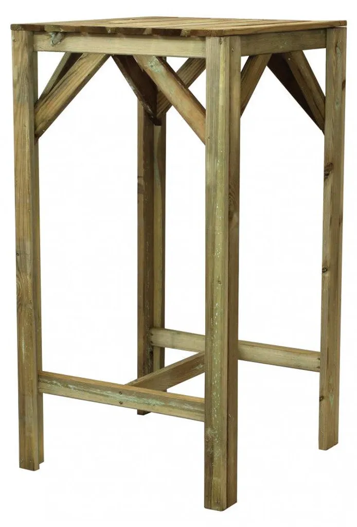 Table de bar en pin imprégné 60x60 cm résistant aux intempéries Trender