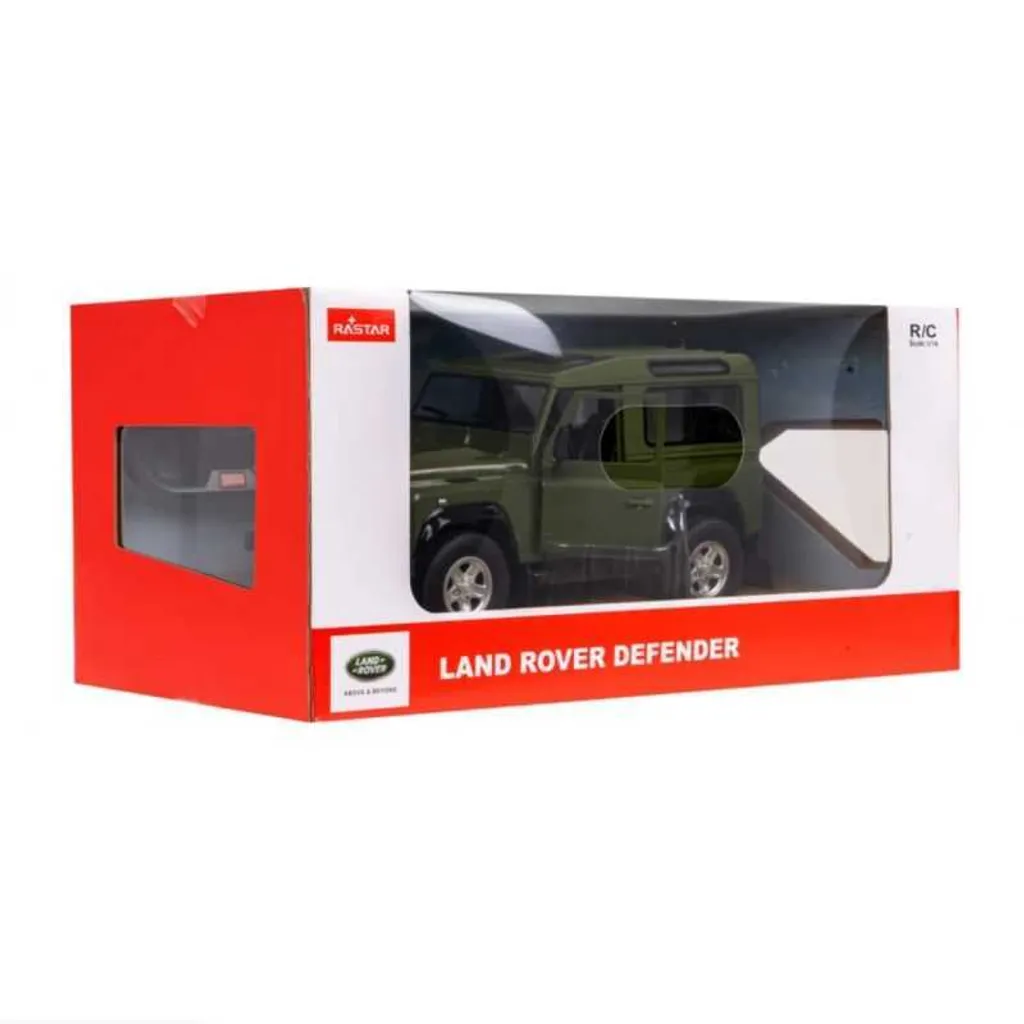 Land Rover Defender télécommandé Rastar 1:14 vert 2,4 GHz avec phares