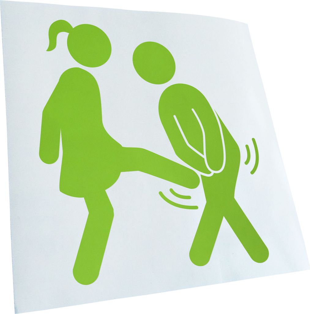 Kiwistar - Autoaufkleber - Frau vs. Mann Heckscheibenaufkleber - Aufkleber für Auto Kfz Fahrrad, LKW, Truck Mofa