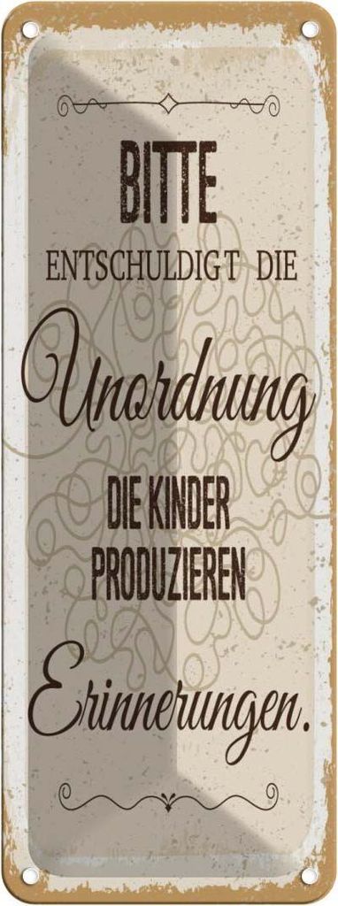 vianmo Blechschild 27x10 cm Bitte Entschuldigt Unordnung Spruch Zitat