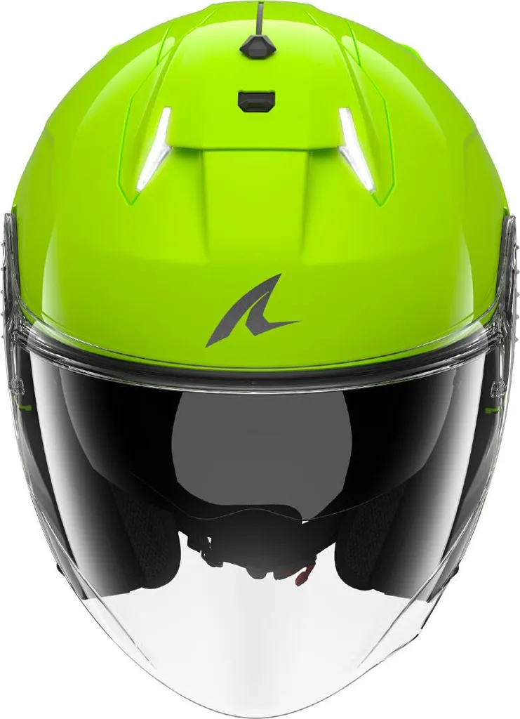 Casque jet Shark Skwal I3 Blank vert M avec éclairage LED intégré