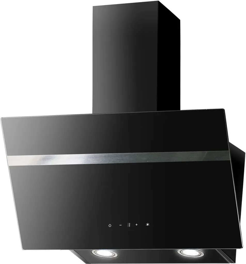Hotte aspirante PKM S20-90ABTH Noir 90cm Verre avec Contrôle Tactile