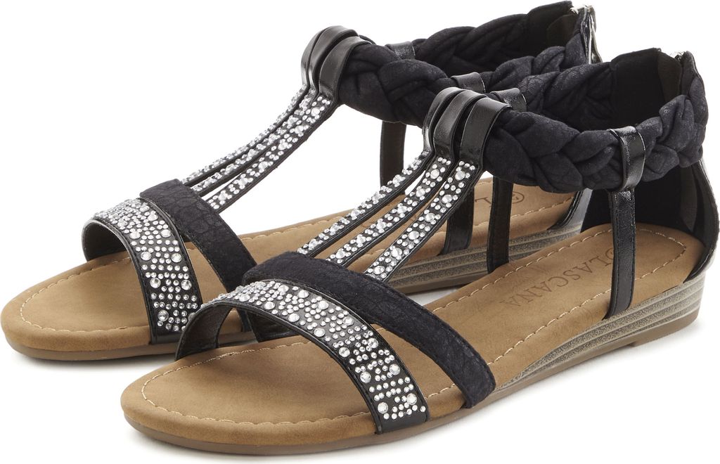 LASCANA Sandale schwarz Größe 41