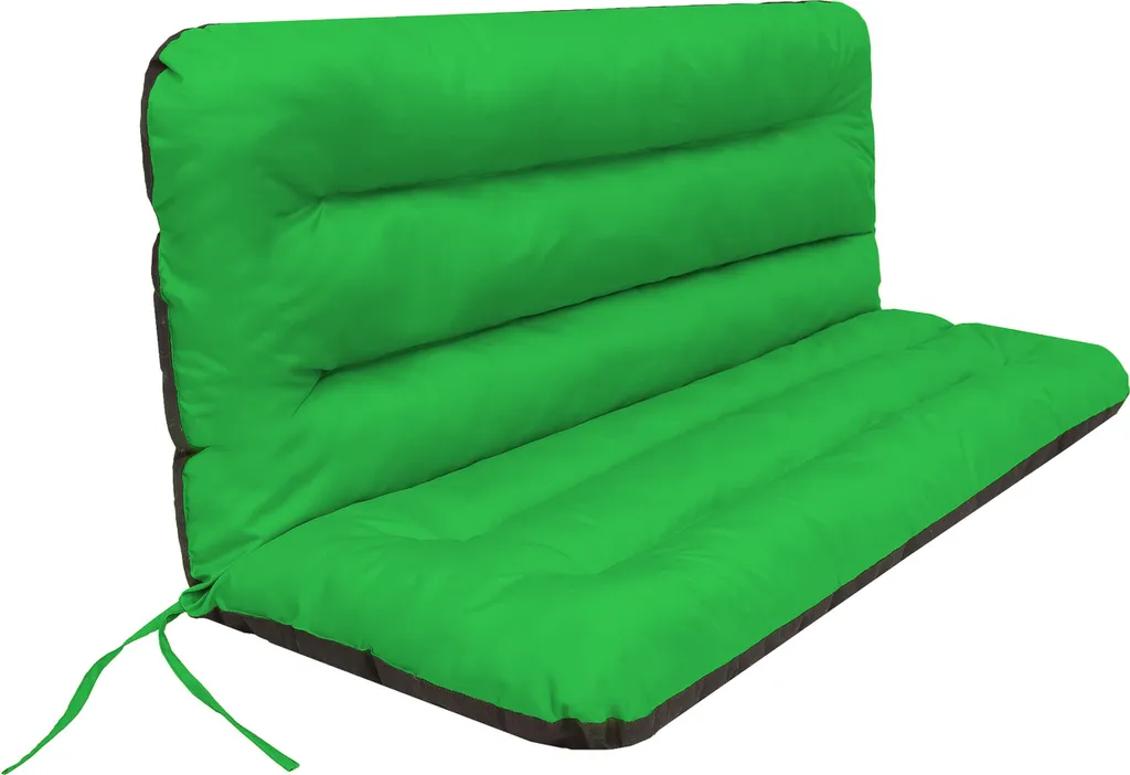 HobbyGarden cuscino per altalena Ania 120 cm - cuscino per seduta e schienale, spessore 7 cm, idrorepellente, cuscino per pavimento cuscino per esterni / interni - VERDE