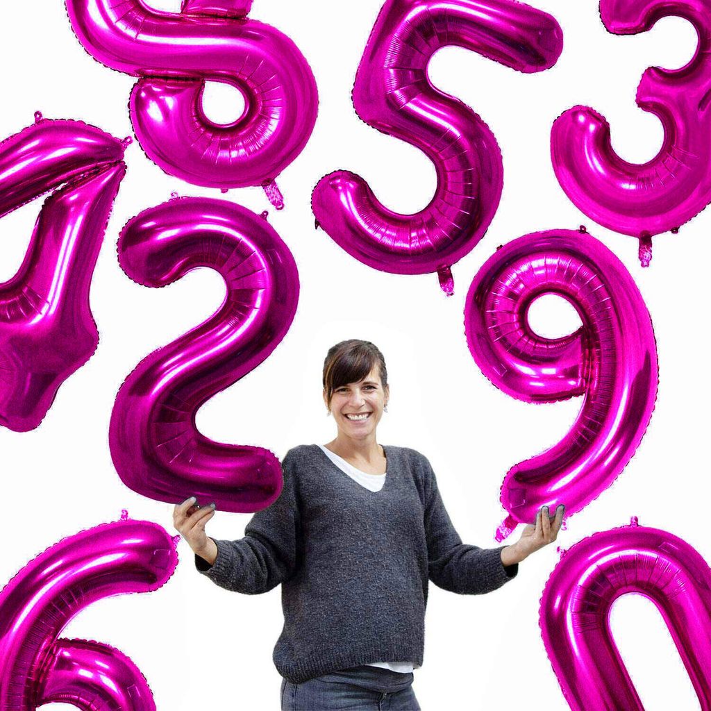 Folienluftballon Mit Zahl – Wählbar 0–9, 60x35 Cm, Für Helium Geeignet, Regenbogenfarben