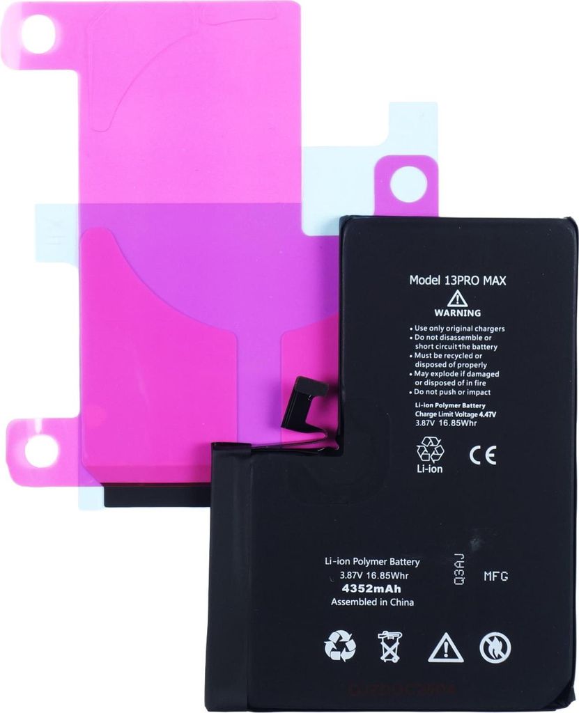 Akku für Apple iPhone 13 Pro Max 4352mAh OHNE Crack BMS + Kleber