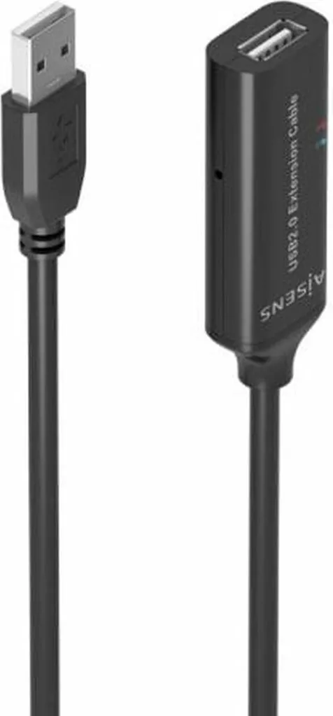 Cavo USB 2.0 Attivo 5m Aisens A101-0914 Nero - Dati e Alimentazione