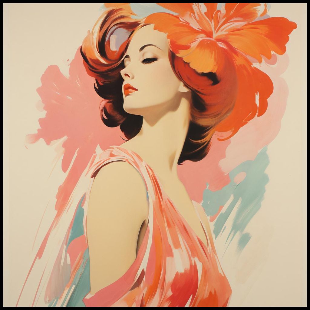 Plakat 100x100cm Blumenmelodie