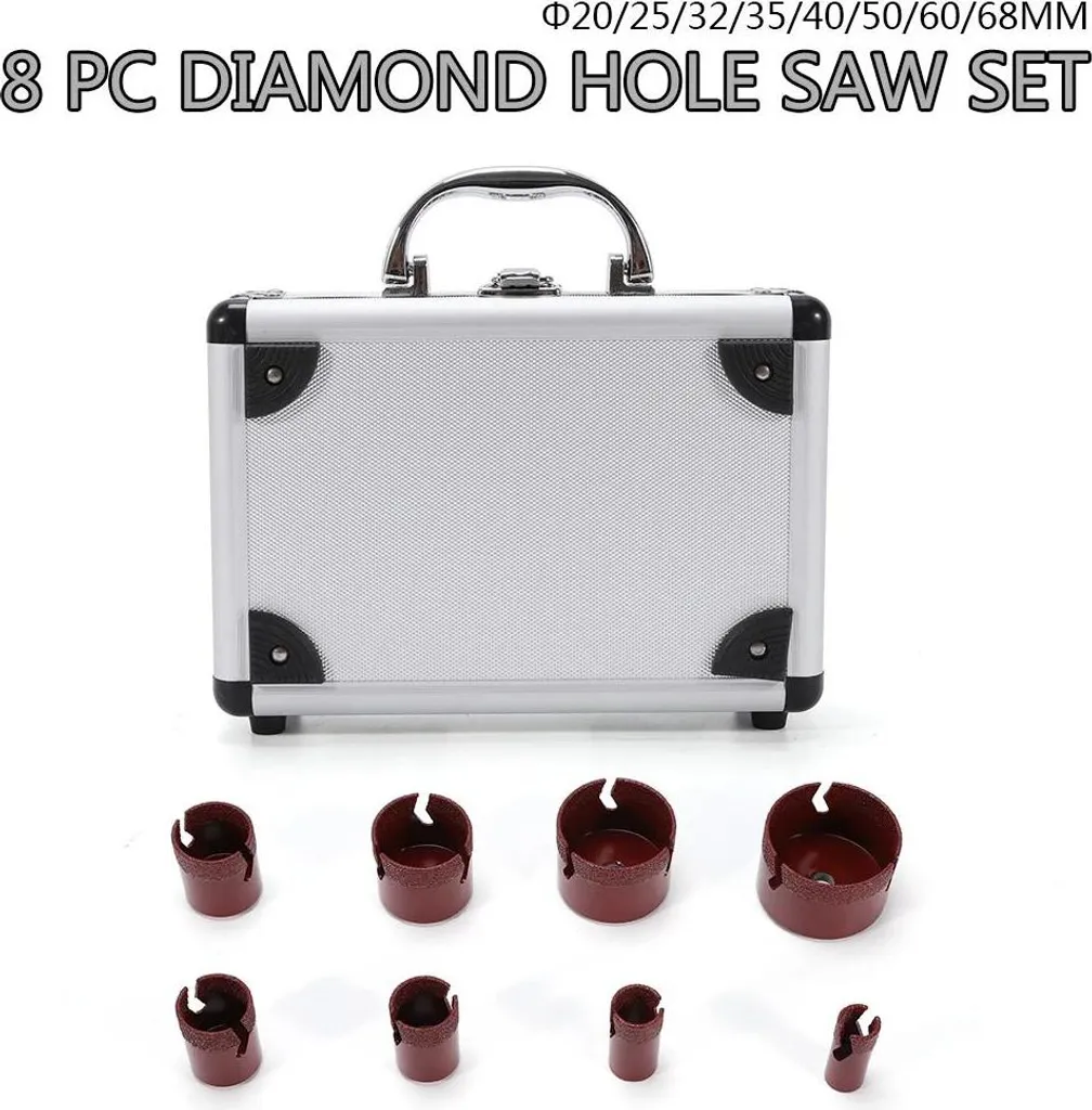 Couronnes diamantées M14 haute performance 20-68mm avec coffret rouge - 7