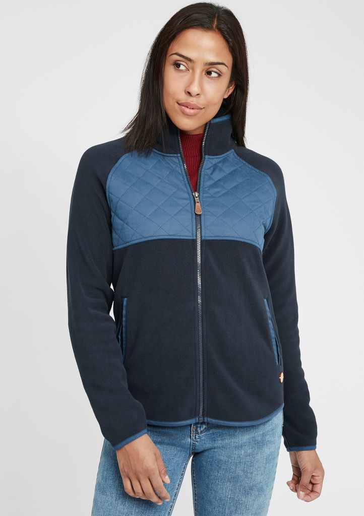 OXMO OXMalin Damen Fleecejacke Sweatjacke Jacke mit Stehkragen