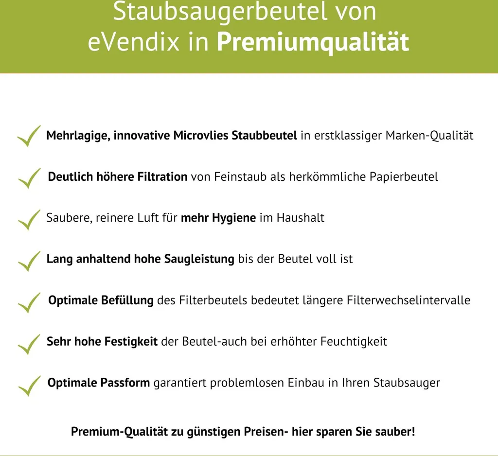 10 sacchetti per aspirapolvere compatibili con HANSEATIC