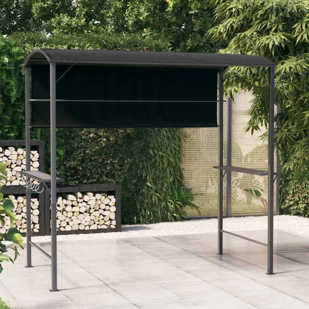 Tonnelle de jardin rectangulaire 220x110 cm avec toit gris anthracite
