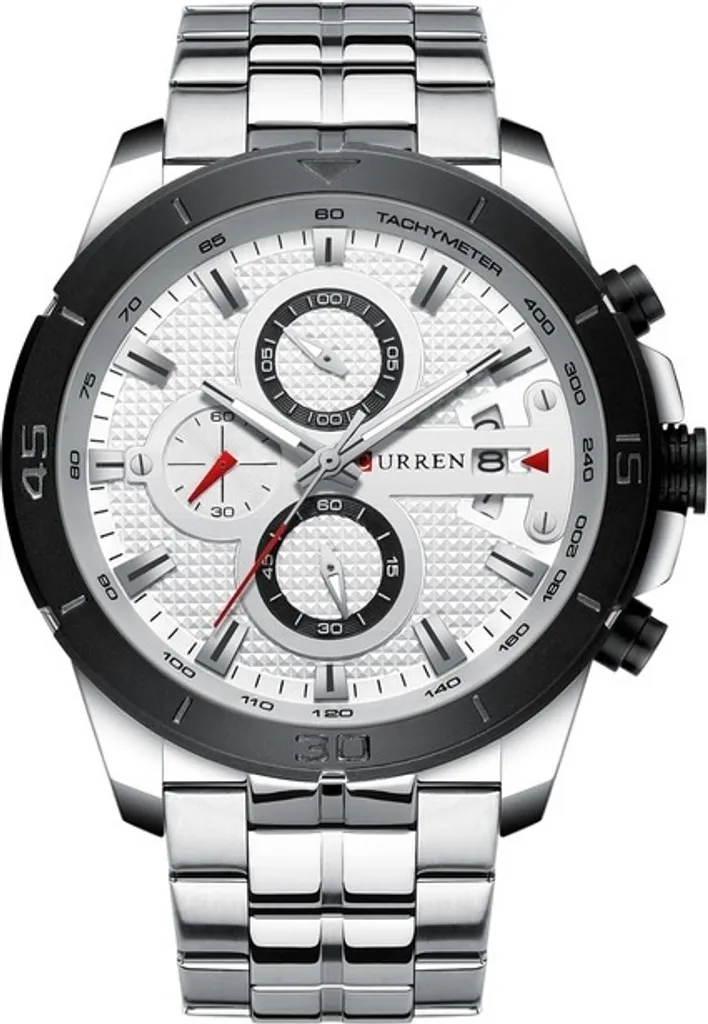 Montre Homme en Acier Argenté CURREN : Un Garde-Temps Chic et Masculin