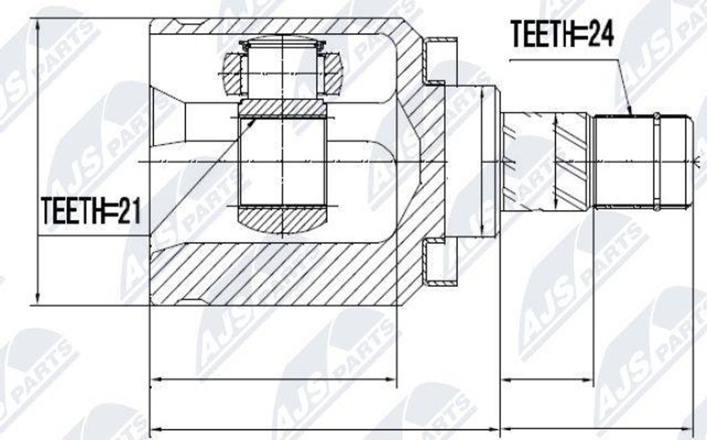NTY NPW-NS-031 Gelenksatz, Antriebswelle OE 39205BM525 kompatibel mit Almera