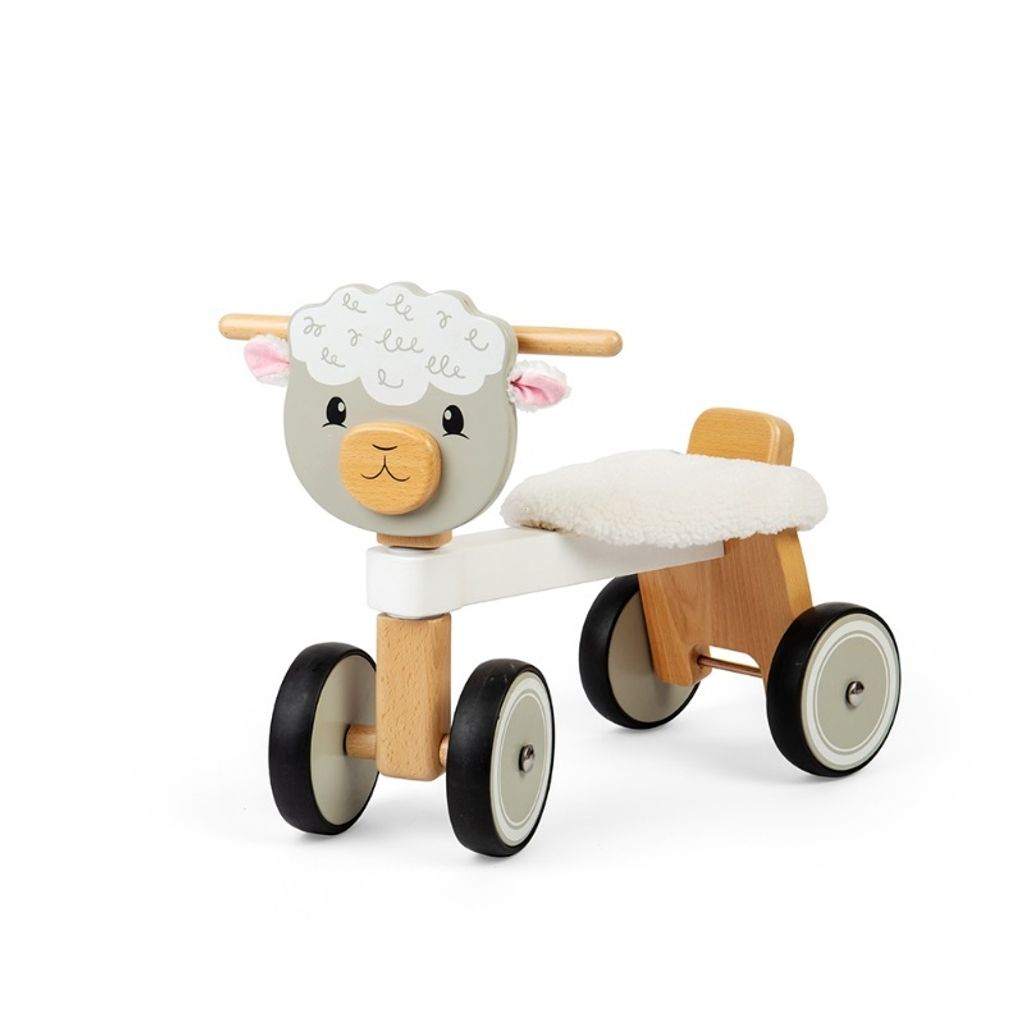 BigJigs Holz Laufrad Ride On Sheep - Kleinkind Spielzeug Schaf Fahrzeug