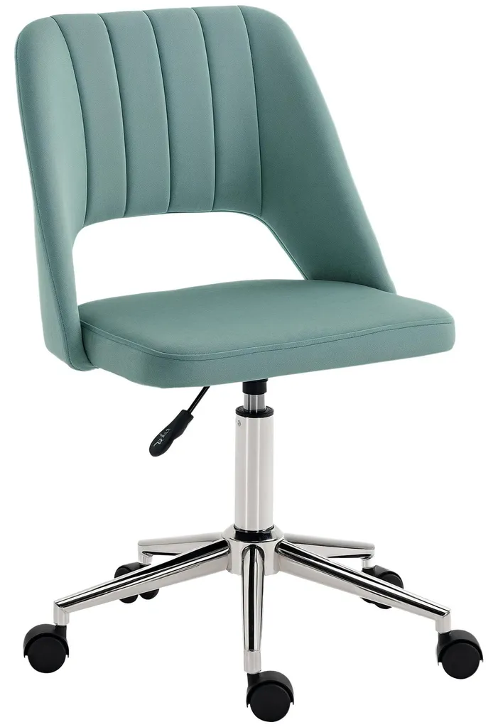 Chaise de bureau réglable Vinsetto petit modèle sans accoudoirs en tissu