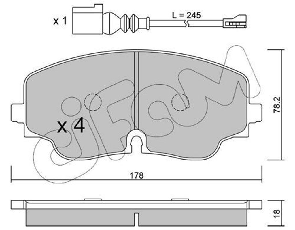 CIFAM Bremsbeläge Satz Vorne Bremsklötze für VW Golf VIII Schrägheck (CD1) 822-1316-0
