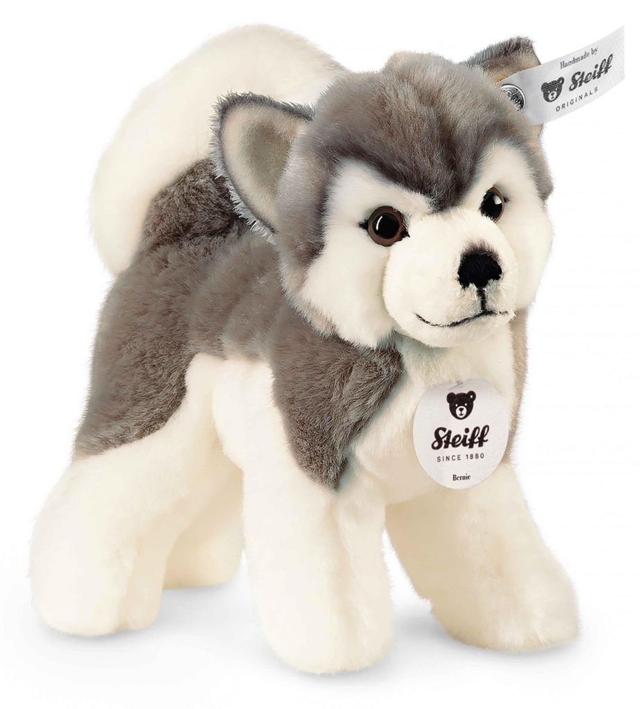 Steiff Bernie Husky 17 grau/weiss stehend 104985 Produktbild 