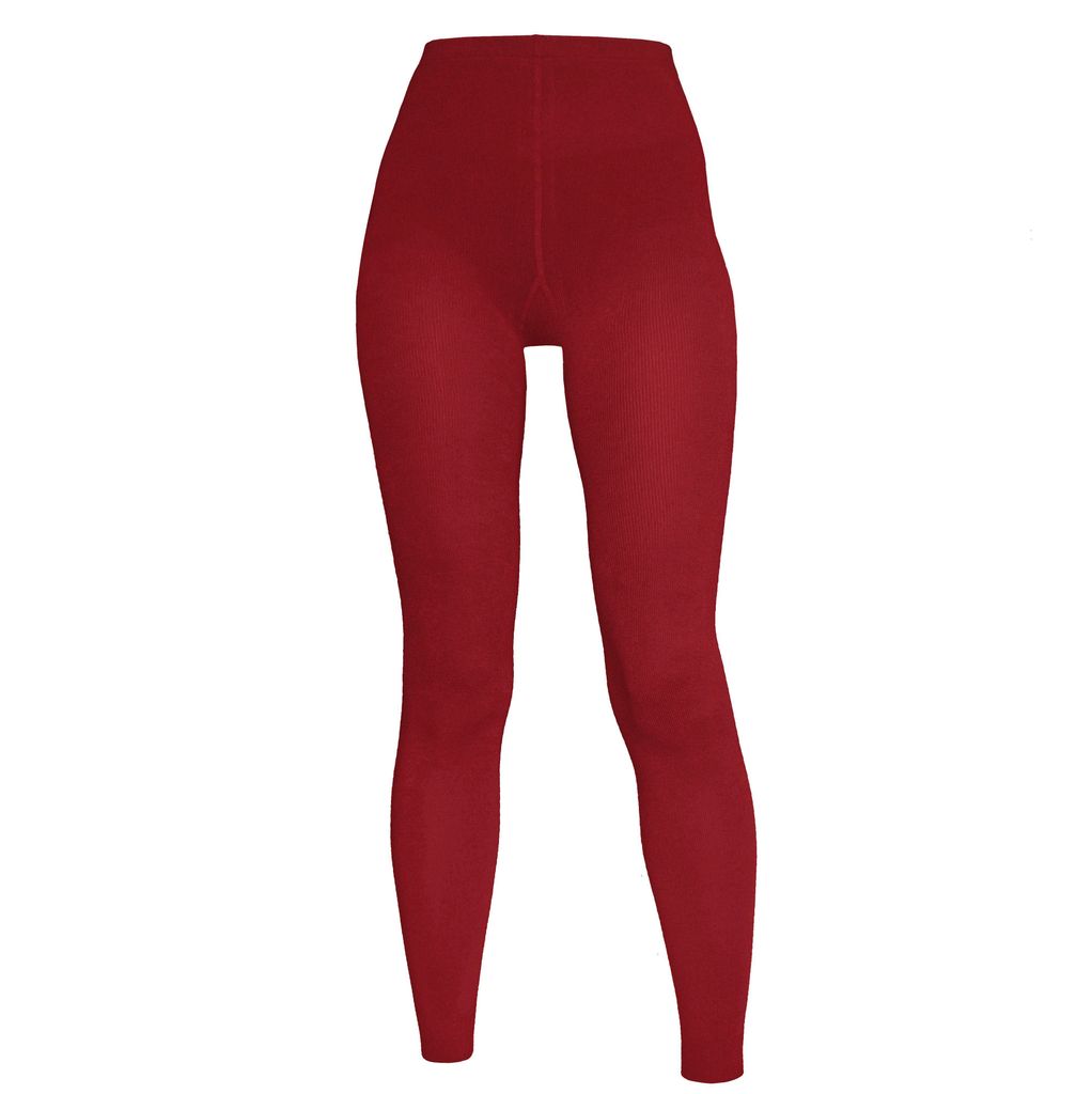 Damen Leggings Einfarbig Rot Weinrot Größe 36-38