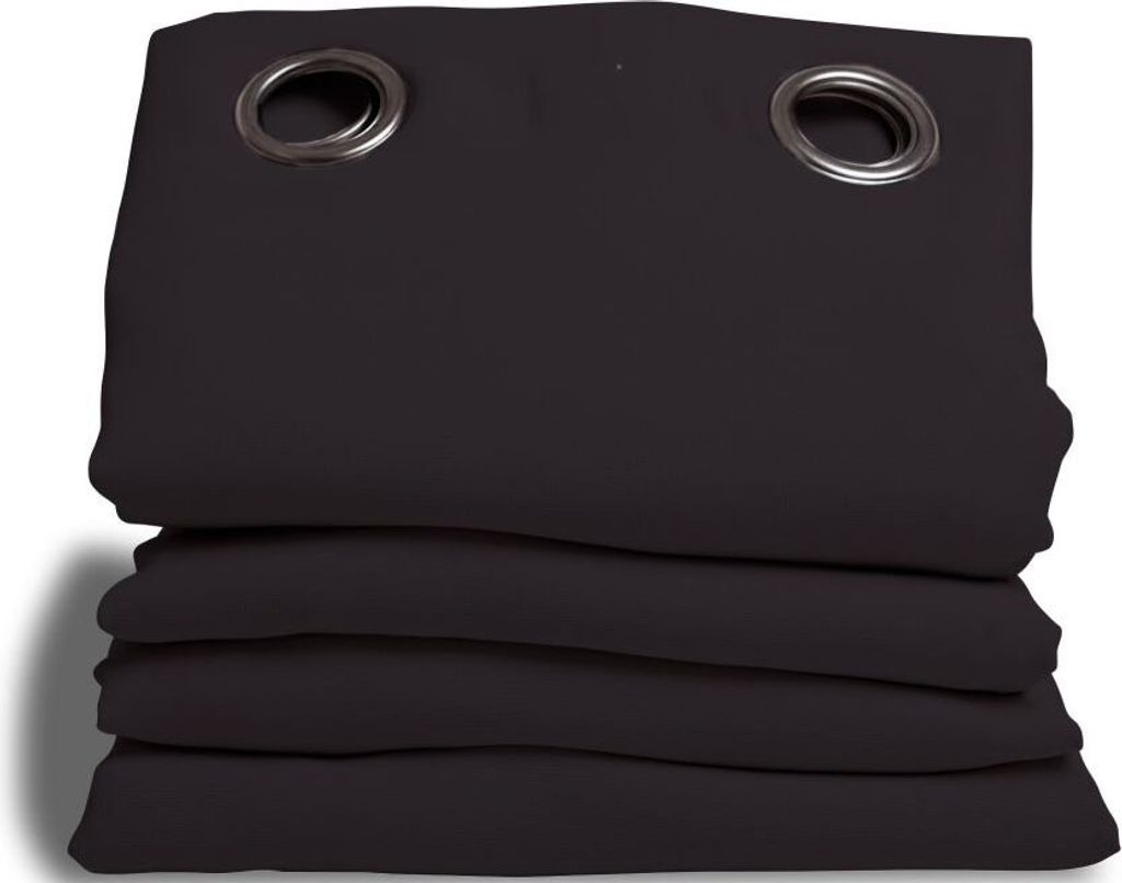 MOONDREAM Akustikvorhang 3in1 | Lärmschutz | Thermoisolierung | 100% Verdunkelung | Patentierte Technologie | Ösen | Schwarz MC710 | 135B x 250H cm