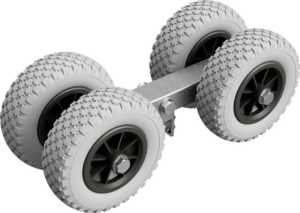 SUPROD RKSPUR-4-PU: Set 4 Ruote Piede Rimorchio Barca Ø 200 mm